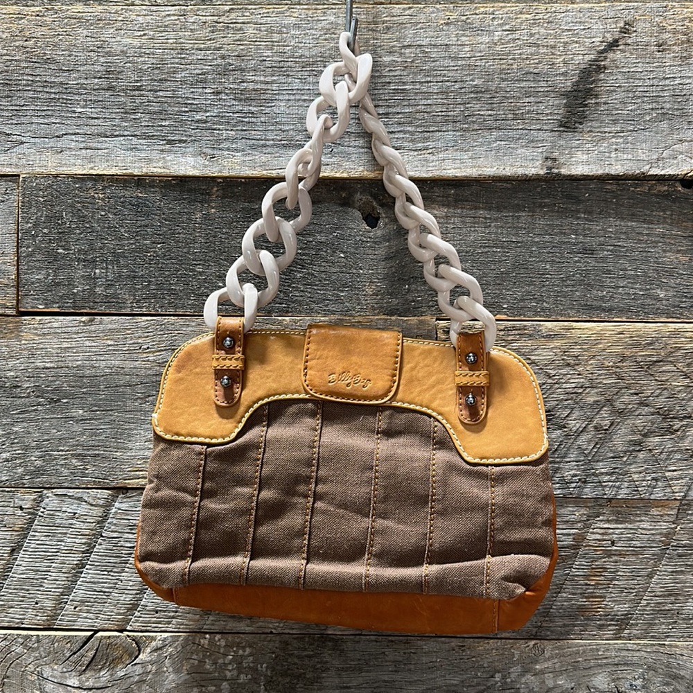 Anthropologie Clutch Purse with Chunky Plastic Chain Strap - Picture 2 of 9
